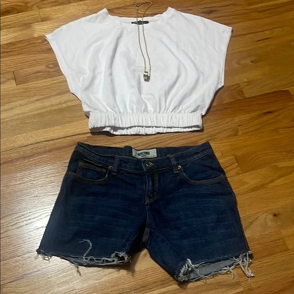 Moschino Dark Blue Denim Shorts with Heart Detail on pocket - Picture 8 of 8